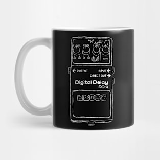 Boss delay pedal drawing Mug